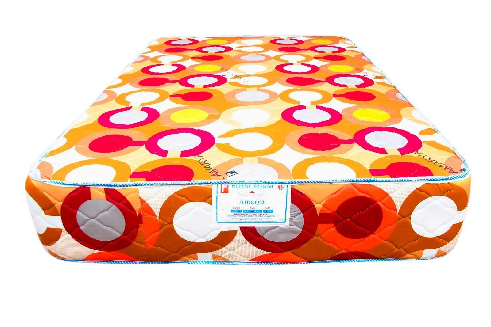 Royal Amarya-Poly Cotton Fabric Side  Quilted Mattress -190X135X20CM [75 x 54 x 8"] [6ft x 4.4ft x 8inches](Lagos Only)