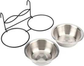 Stainless Steel Hanging Food & Water Bowl for Cats, Dogs & Puppies - Perfect for Crate & Cage