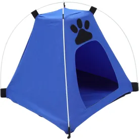 Totority Pet Tent Tents Suitable Dog Houses Outdoors Puppy Indoor Shelter Animal Pets Sleeping Foldable with Includes Mesh Soft Dog Teepee Medium Size Dog 600d Oxford Cloth Blue