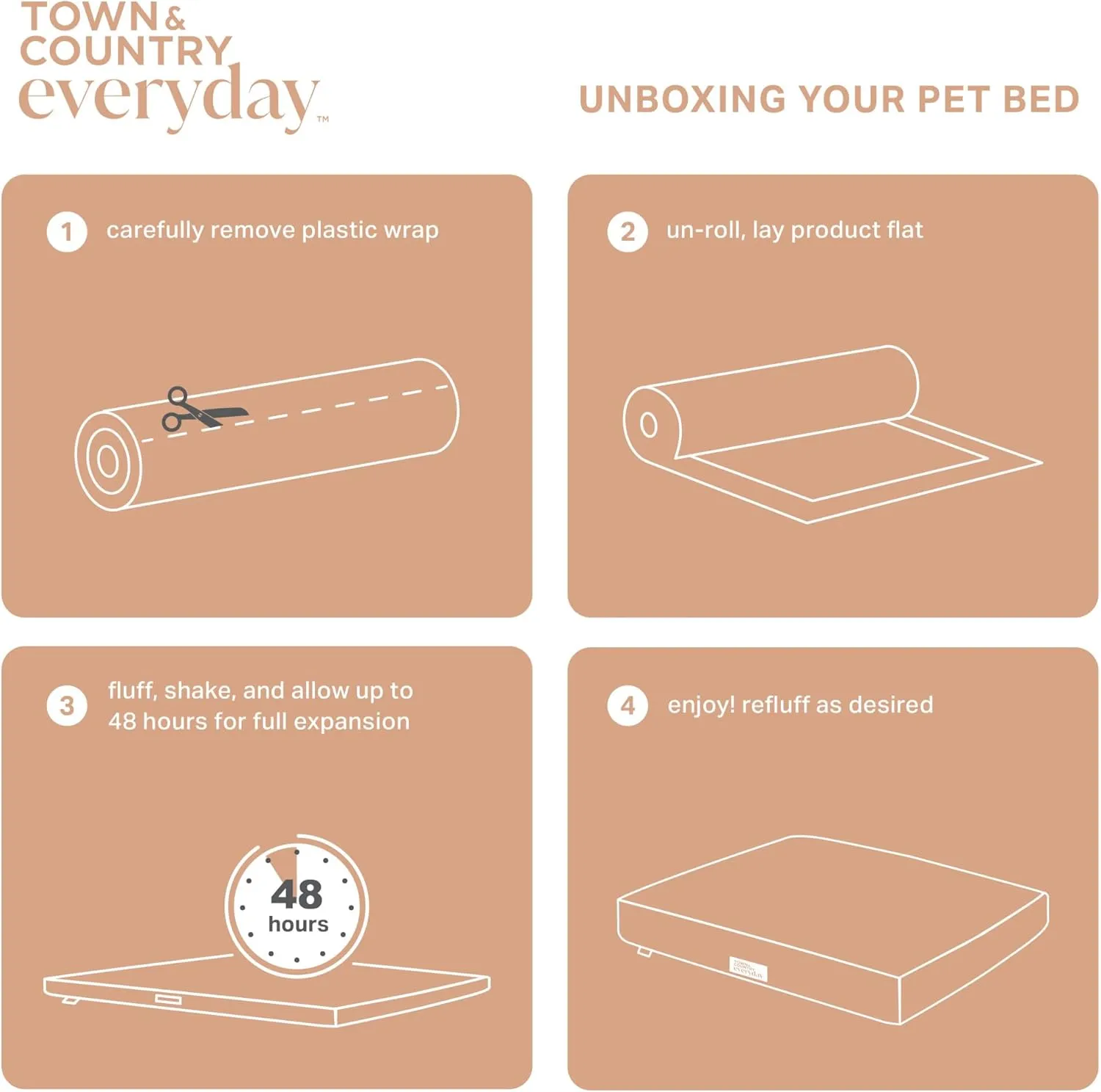 TOWN & COUNTRY EVERYDAY CuddleTown Medallion Everwash Pillow Pet Bed, Water Repellent Floor Pillow, Machine Washable Cover, Soft & Calming, Red/Greige, Small 28"x22"x4"