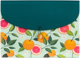 U Brands 13-Pocket Expanding File Folder, Office Supplies, Citrus Squeeze, Brass Hardware, FSC Certified