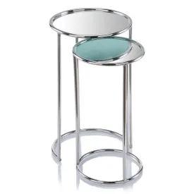 Valor Mirror Set of 2 Nesting Table, silver