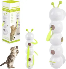 Whirlie Cat Toy, Whirlie Smart Motion Cat Toy with Worm Design, Happy Luna Cats Toys with Suction Cup, Suitable for Indoor Wall, Door and Window Installation (1PCS)